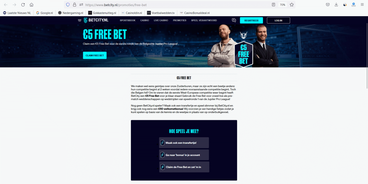 betcity casino bonus free bet 5 euro