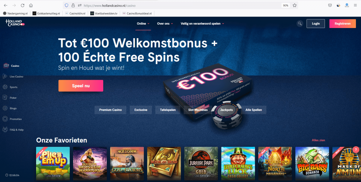 holland casino website