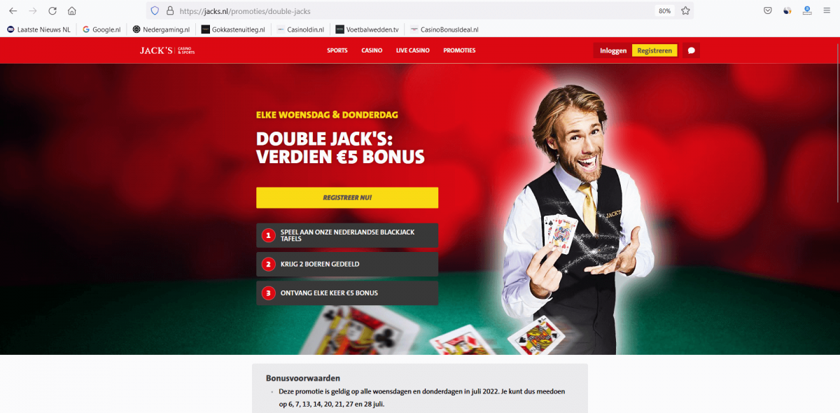 jacks casino bonus blackjack